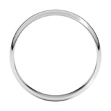 Banda regular 4mm en oro blanco 10kt.