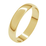 Banda regular 4mm en oro amarillo 10kt.