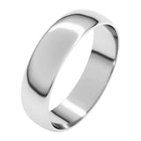 Banda regular 5mm en oro blanco 10kt.