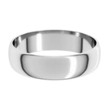 Banda regular 5mm en oro blanco 10kt.