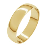 Banda regular 5mm en oro amarillo 10kt.