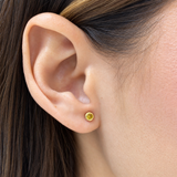 Aretes con circones en oro amarillo 14kt. (Noviembre)