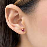 Aretes con circones en oro amarillo 14kt. (Julio)