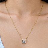 (LD) Collar con diamante de laboratorio en oro amarillo 14kt. 42/43cm D-1.27Cts.