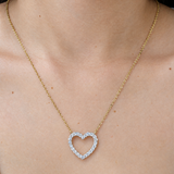 (LD) Collar con diamantes de laboratorio en oro amarillo 14kt. 42/43cm D-0.47Cts.