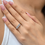 (LD) Anillo con diamantes de laboratorio en oro amarillo 14kt. D-1.00cts