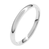 Banda comfort fit 2mm en oro blanco 10kt.