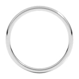 Banda comfort fit 2mm en oro blanco 10kt.