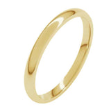 Banda comfort fit 2mm en oro amarillo 10kt.