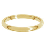 Banda comfort fit 2mm en oro amarillo 10kt.