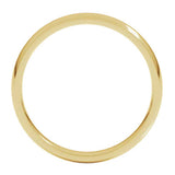 Banda comfort fit 3mm en oro amarillo 10kt.