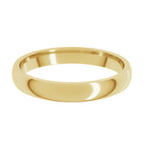 Banda comfort fit 3mm en oro amarillo 10kt.