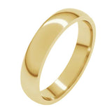 Banda comfort fit 4mm en oro amarillo 10kt.