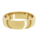 Banda comfort fit 5mm en oro amarillo 10kt.