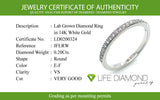 (LD) Banda con diamantes de laboratorio en oro blanco 14kt. D-0.20CTS.