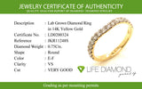 (LD) Set de anillos con diamantes de laboratorio en oro amarillo 14kt.D-3.33CTS.