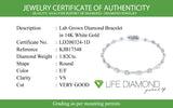 (LD) Pulsera (tennis) con diamantes de laboratorio en oro blanco 14kt. D-1.82CTS.