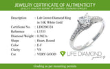 (LD) Anillo con diamantes de laboratorio en oro blanco 14kt. D-0.56CTS.