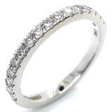 (LD) Banda con diamantes de laboratorio en oro blanco 14KT D-0.45CT