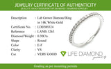 (LD) Banda con diamantes de laboratorio en oro blanco 14kt. D-0.30CTS.