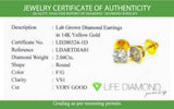 (LD) Aretes de diamantes en oro amarillo 14kt.