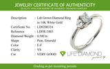 (LD) Anillo con diamantes de laboratorio en oro blanco 14kt. D-0.50cts