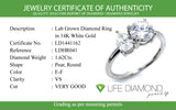 (LD) Anillo con diamante de laboratorio en oro blanco 14kt. D-1.62Cts.