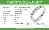 (LD) Banda para caballero con diamante en oro blanco 14k. D-0.60CTS.