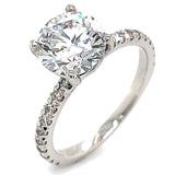 (LD) Anillo con diamante de laboratorio GIA en oro blanco 14kt. - DGjoyeros