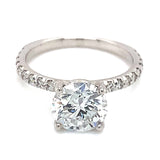 (LD) Anillo con diamante de laboratorio GIA en oro blanco 14kt. - DGjoyeros