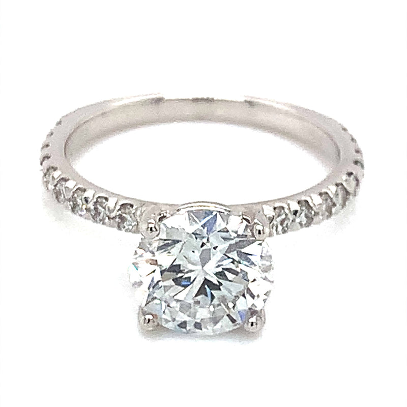 (LD) Anillo con diamante de laboratorio GIA en oro blanco 14kt. - DGjoyeros