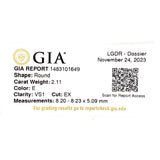 (LD) Anillo con diamante de laboratorio GIA en oro blanco 14kt. - DGjoyeros
