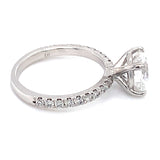 (LD) Anillo con diamante de laboratorio GIA en oro blanco 14kt. - DGjoyeros