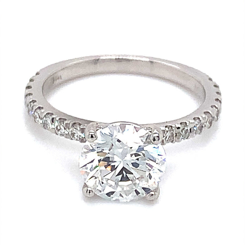 (LD) Anillo con diamante de laboratorio GIA en oro blanco 14kt. - DGjoyeros