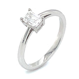 (LD) Anillo con diamante de laboratorio en oro blanco 14kt. - DGjoyeros