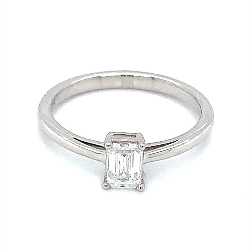 (LD) Anillo con diamante de laboratorio en oro blanco 14kt. - DGjoyeros