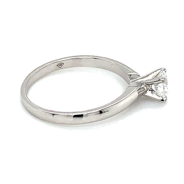 (LD) Anillo con diamante de laboratorio en oro blanco 14kt. - DGjoyeros