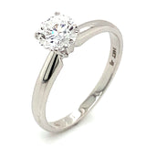 (LD) Anillo con diamante de laboratorio en oro blanco 14kt. - DGjoyeros