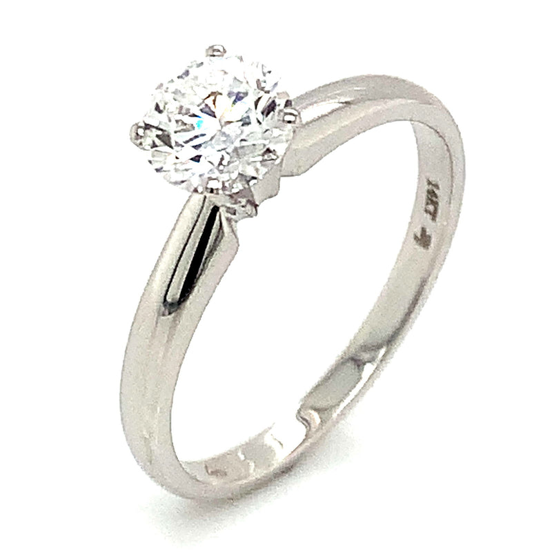 (LD) Anillo con diamante de laboratorio en oro blanco 14kt. - DGjoyeros