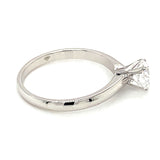 (LD) Anillo con diamante de laboratorio en oro blanco 14kt. - DGjoyeros