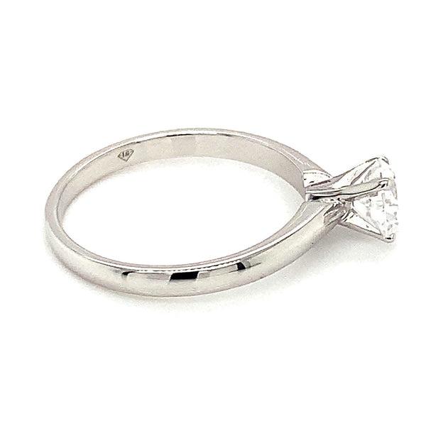 (LD) Anillo con diamante de laboratorio en oro blanco 14kt. - DGjoyeros
