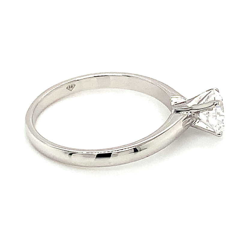 (LD) Anillo con diamante de laboratorio en oro blanco 14kt. - DGjoyeros