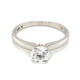 (LD) Anillo con diamante de laboratorio en oro blanco 14kt. - DGjoyeros