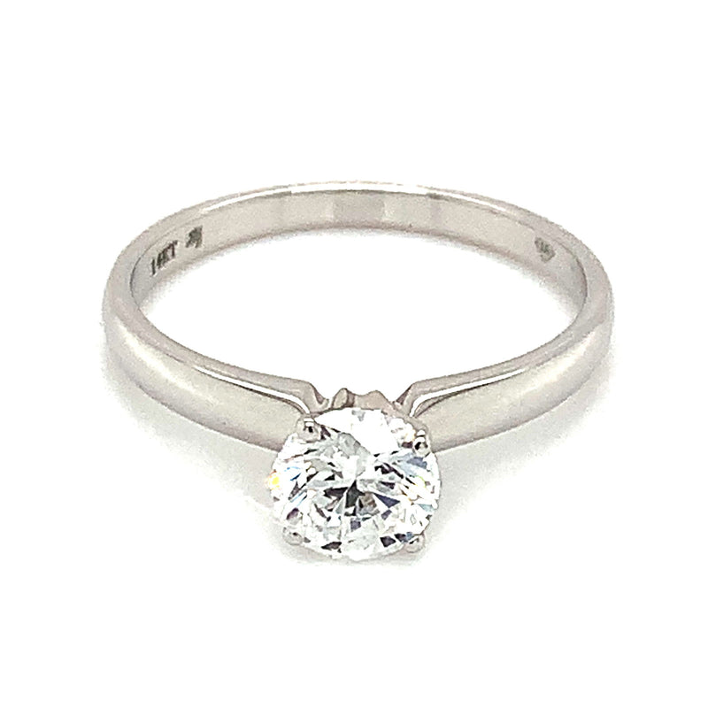 (LD) Anillo con diamante de laboratorio en oro blanco 14kt. - DGjoyeros