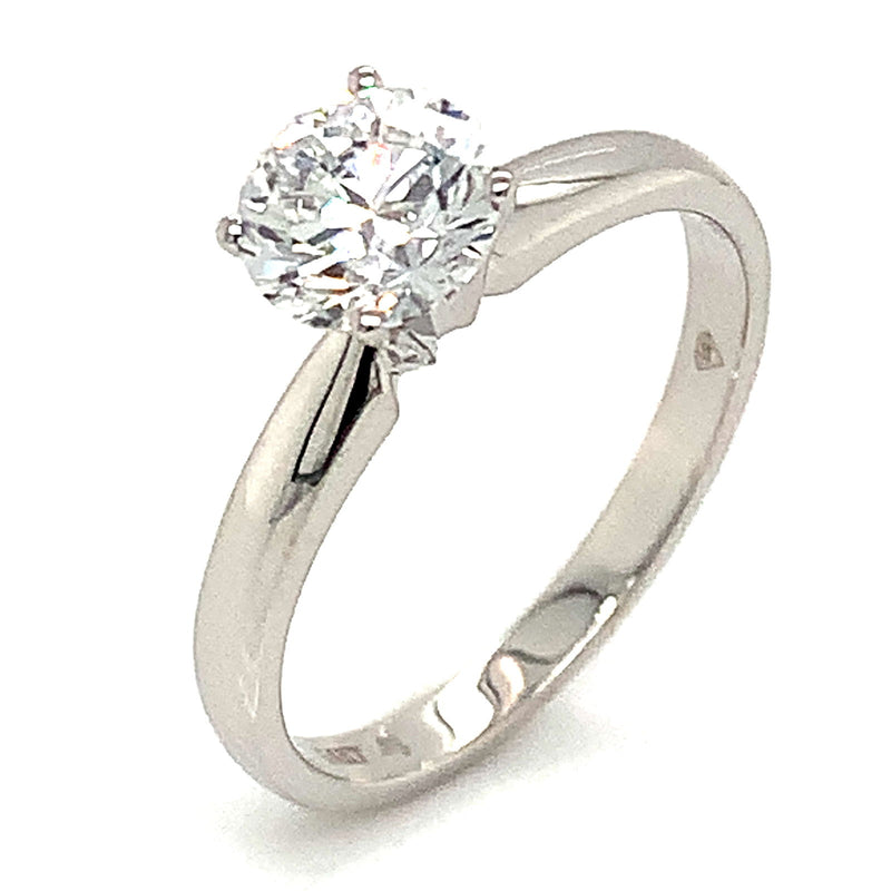 (LD) Anillo con diamante de laboratorio en oro blanco 14kt. - DGjoyeros