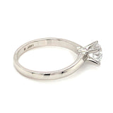 (LD) Anillo con diamante de laboratorio en oro blanco 14kt. - DGjoyeros