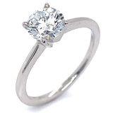 (LD) Anillo con diamante de laboratorio en oro blanco 14kt. - DGjoyeros