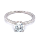 (LD) Anillo con diamante de laboratorio en oro blanco 14kt. - DGjoyeros