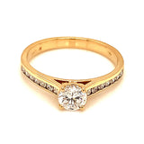 (LD) Anillo con diamantes de laboratorio en oro amarillo 14kt. - DGjoyeros