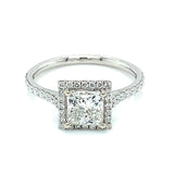 (LD) Anillo con diamantes de laboratorio  en oro blanco 14kt. - DGjoyeros